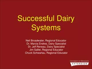 Successful Dairy Systems