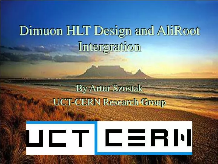 dimuon hlt design and aliroot intergration