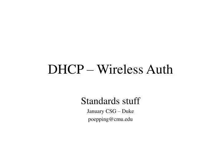 dhcp wireless auth