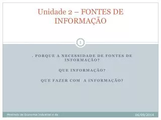 unidade 2 fontes de informa o
