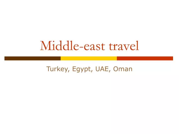 middle east travel