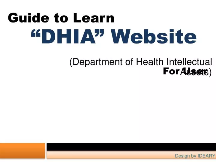department of health intellectual assets