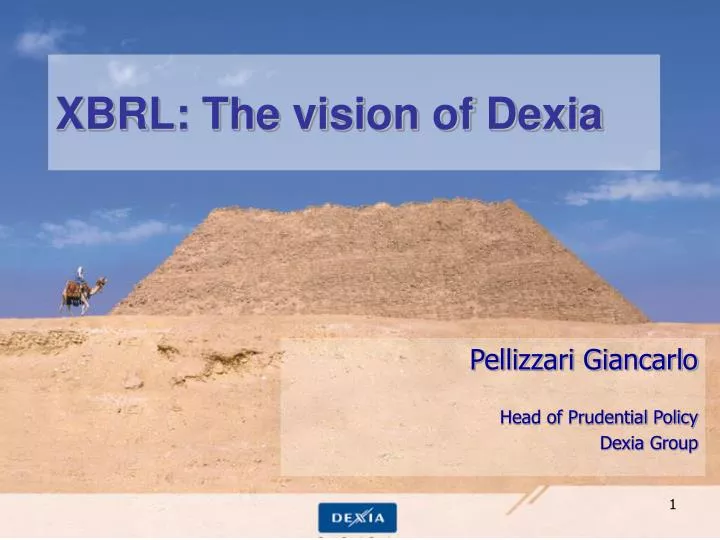 xbrl the vision of dexia