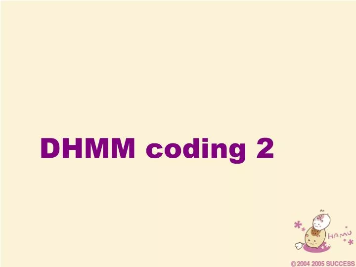 dhmm coding 2