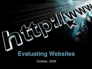 Evaluating Websites