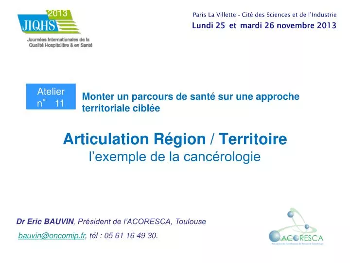 articulation r gion territoire l exemple de la canc rologie