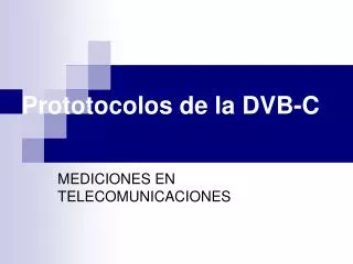 prototocolos de la dvb c