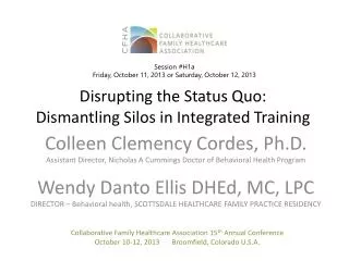 Disrupting the Status Quo: Dismantling Silos in Integrated Training