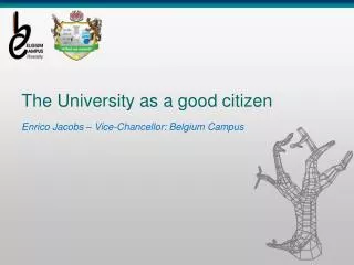 The University as a good citizen