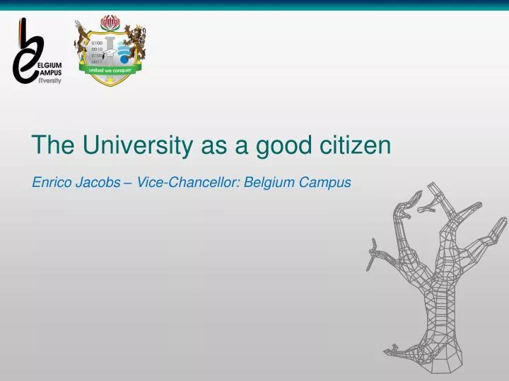 the university as a good citizen