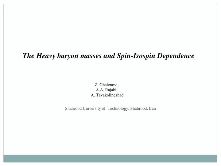 the heavy baryon masses and spin isospin dependence
