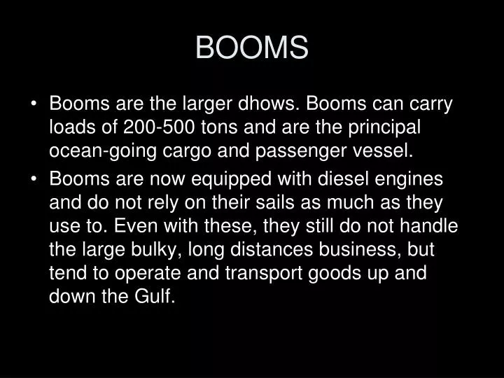 booms