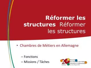 r former les structures r former les structures