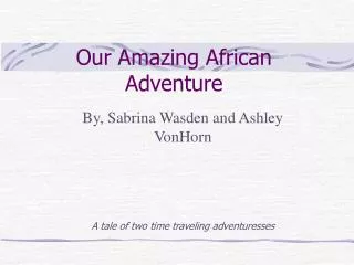 Our Amazing African Adventure