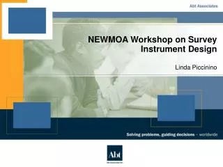 NEWMOA Workshop on Survey Instrument Design