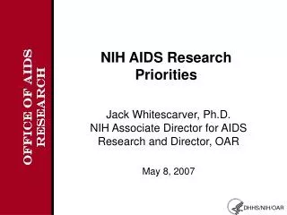 NIH AIDS Research Priorities