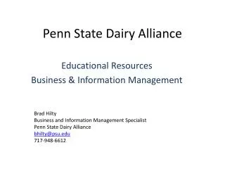 Penn State Dairy Alliance