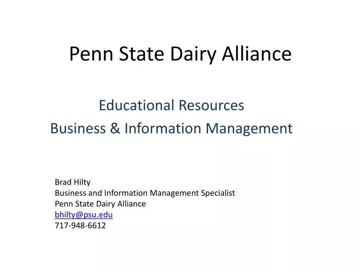 penn state dairy alliance