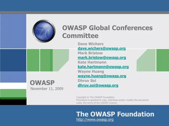 owasp global conferences committee