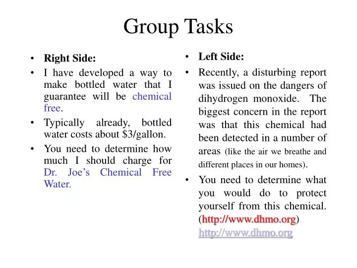 group tasks