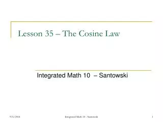 lesson 35 the cosine law