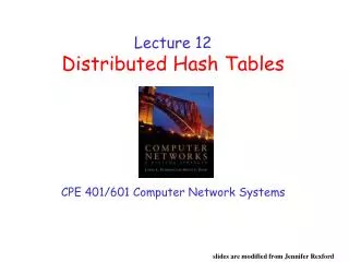 Lecture 12 Distributed Hash Tables