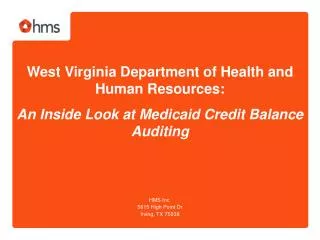 West Virginia Department of Health and Human Resources:
