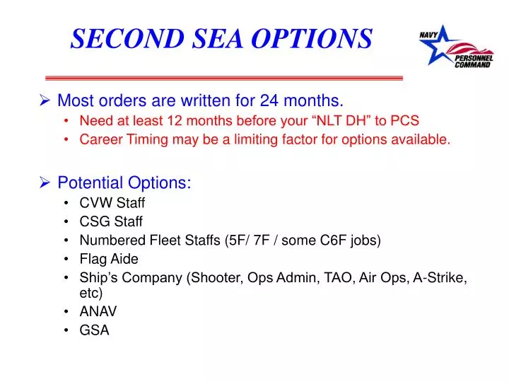 second sea options
