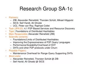 Research Group SA-1c