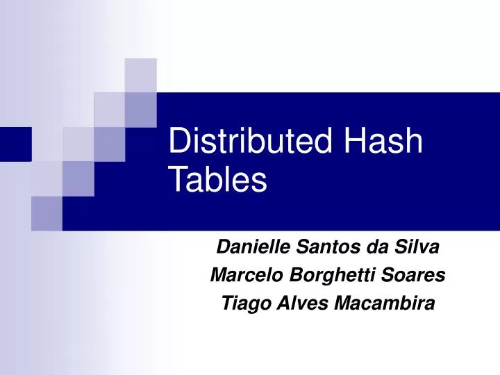 distributed hash tables