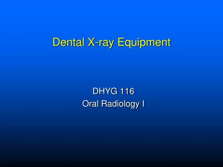 dental x ray equipment