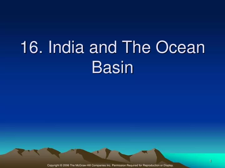 16 india and the ocean basin