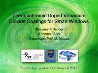 Thermochromic Doped Vanadium Dioxide Coatings for Smart Windows