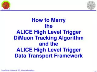 How to Marry the ALICE High Level Trigger DiMuon Tracking Algorithm and the