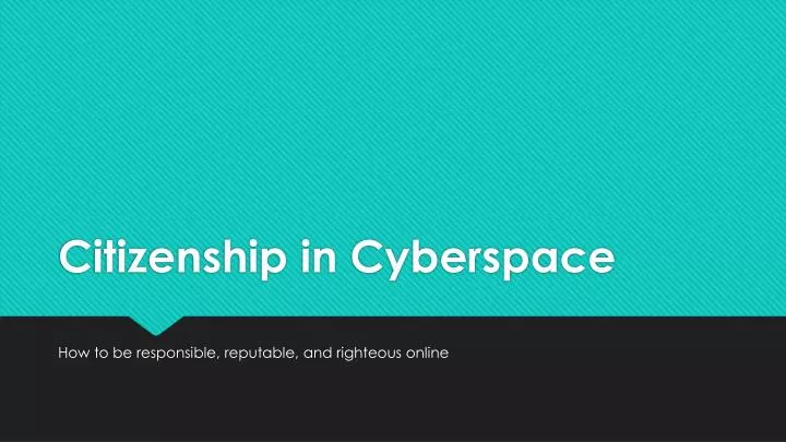 citizenship in cyberspace