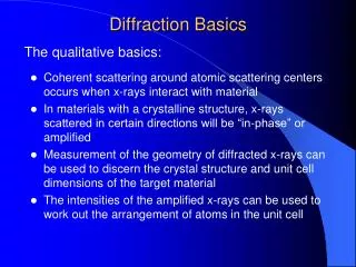 Diffraction Basics