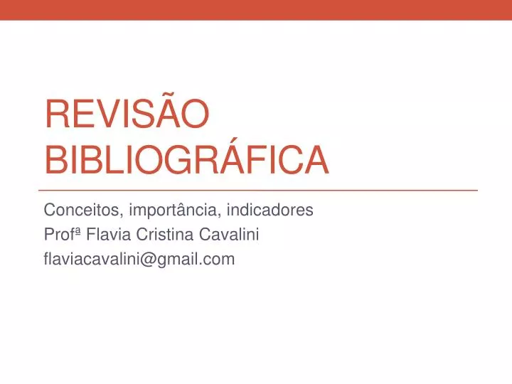 revis o bibliogr fica