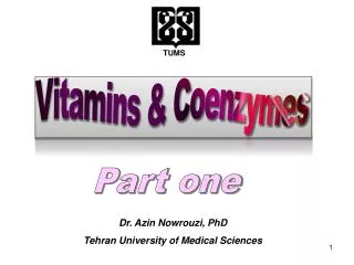 Vitamins &amp; Coenzymes