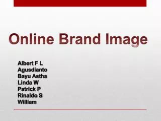 Online Brand Image