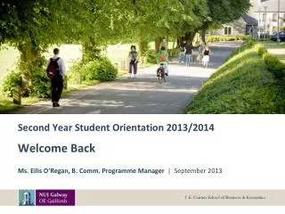 Second Year Student Orientation 2013/2014