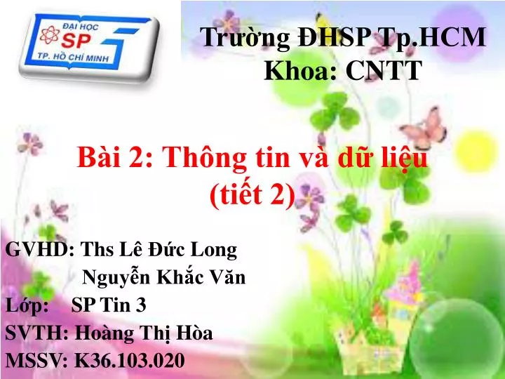 tr ng hsp tp hcm khoa cntt