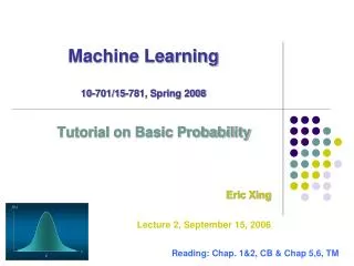 Machine Learning 10-701/15-781, Spring 2008