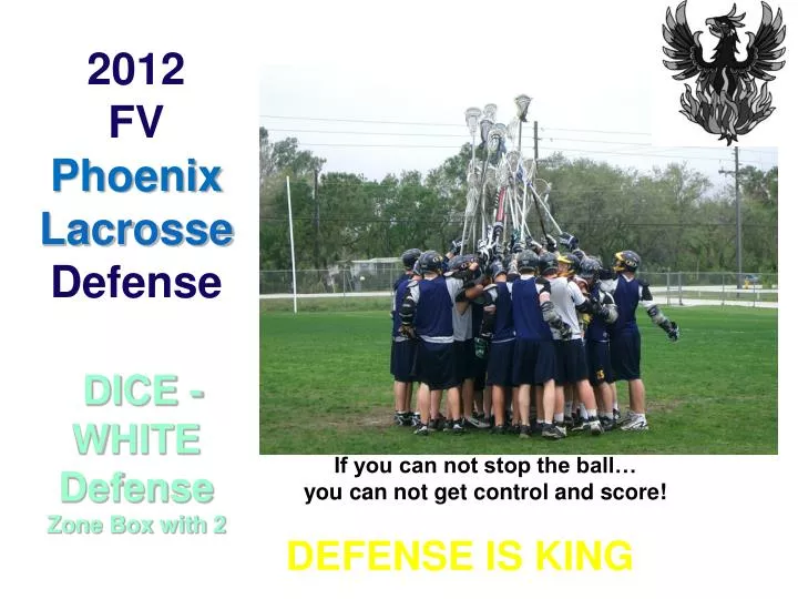 2012 fv phoenix lacrosse defense dice white defense zone box with 2