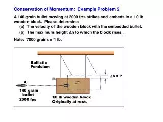 Conservation of Momentum: Example Problem 2