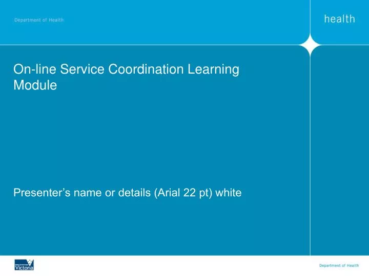 on line service coordination learning module