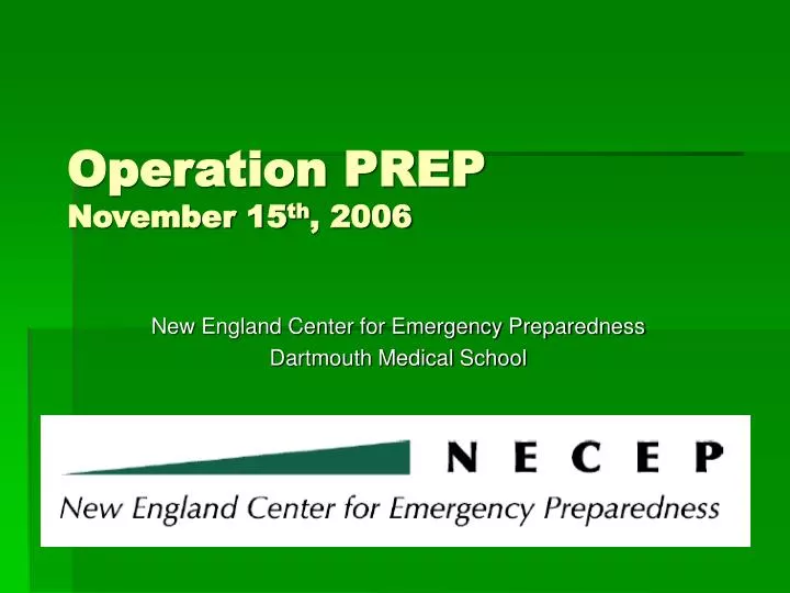 operation prep november 15 th 2006