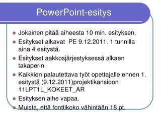 powerpoint esitys