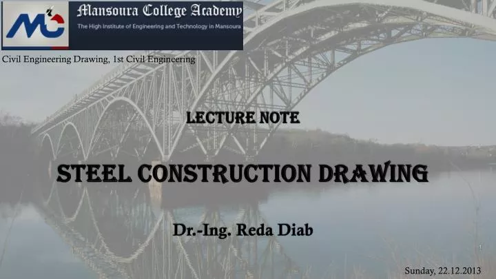 lecture note steel construction drawing