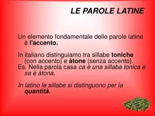 le parole latine