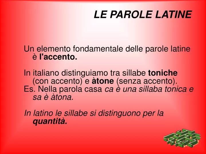 le parole latine